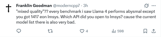 反击 DeepSeek 失败！Llama 4 效果不好，Meta 承认有问题