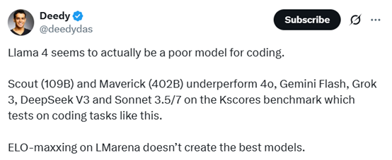 反击 DeepSeek 失败！Llama 4 效果不好，Meta 承认有问题