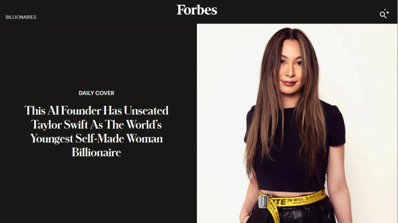 AI 造富 超越霉霉！90 后成全球最年轻亿万富翁