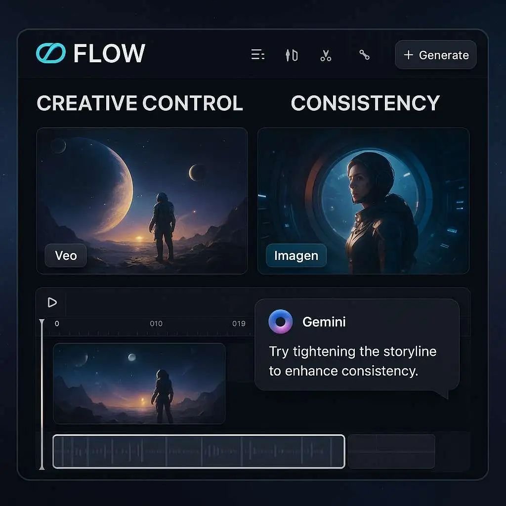 未来 AI 电影制作工具界面