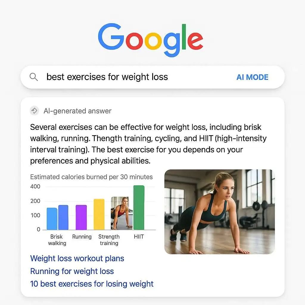 Google 搜索新 AI 模式界面概念