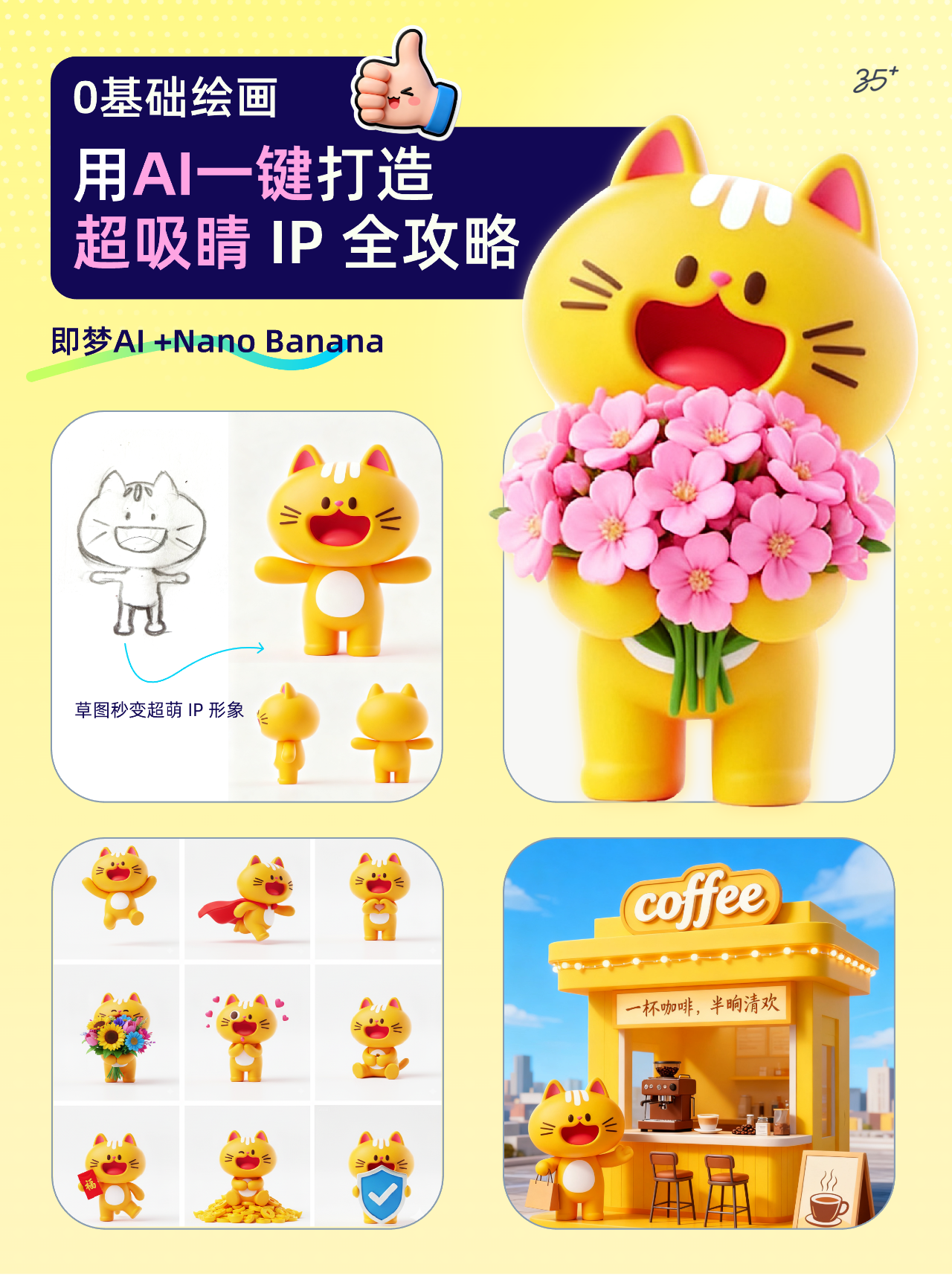 Nano Banana 教程！0 基础 AI 一键生成萌宠 IP，吸粉变现超简单！