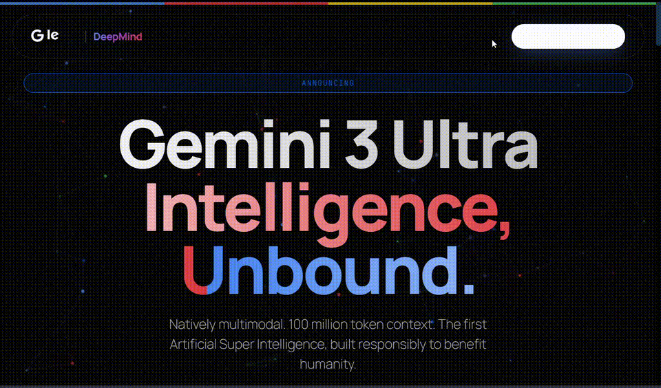 谷歌 Gemini 3.0 全家桶年度压轴，前端不再需要人类！下周王者降临