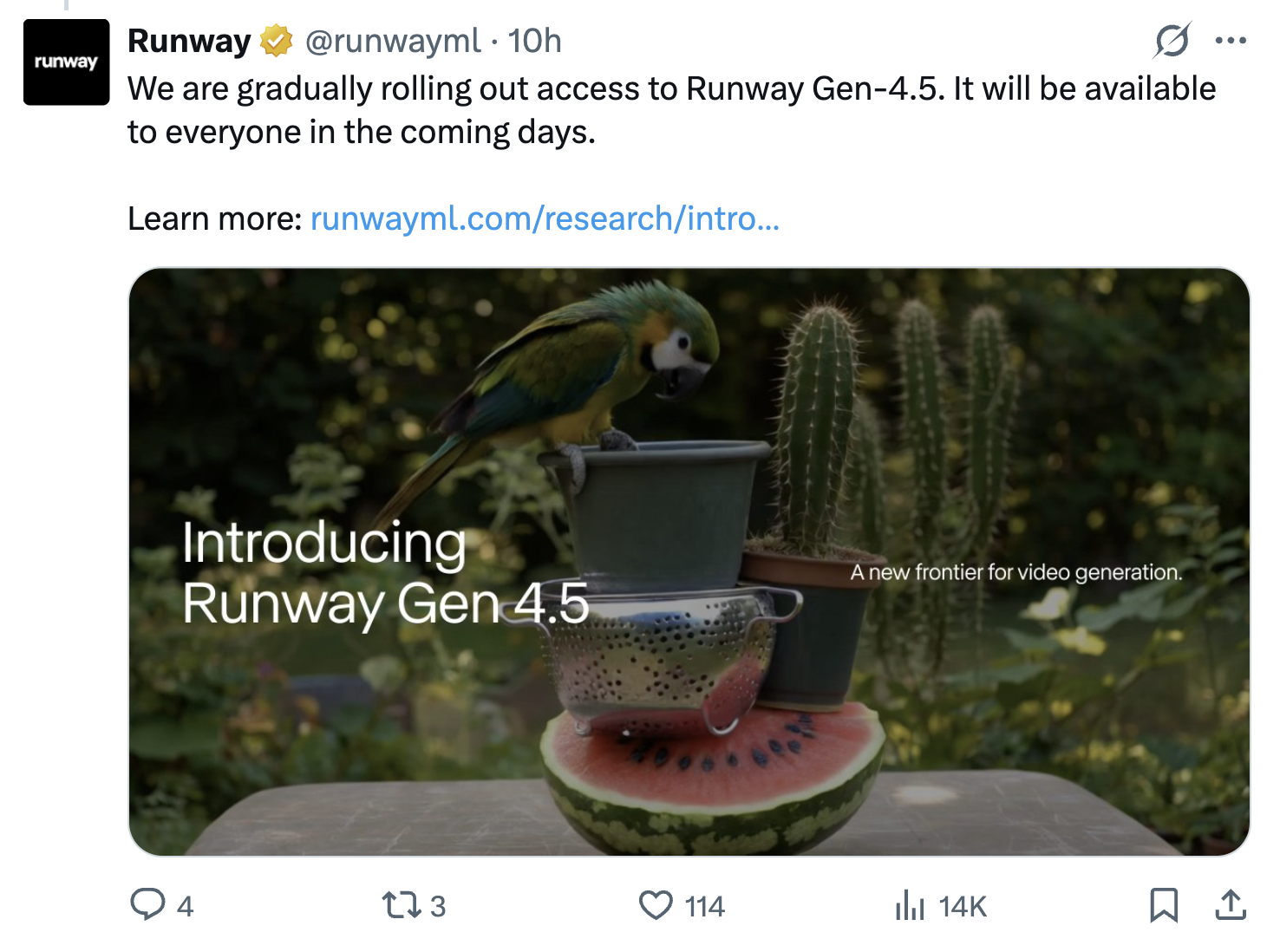 图片[8]-Runway Gen-4.5刷屏发布，把重量、尘土和光影都做对了，网友：颠覆-AI Express News