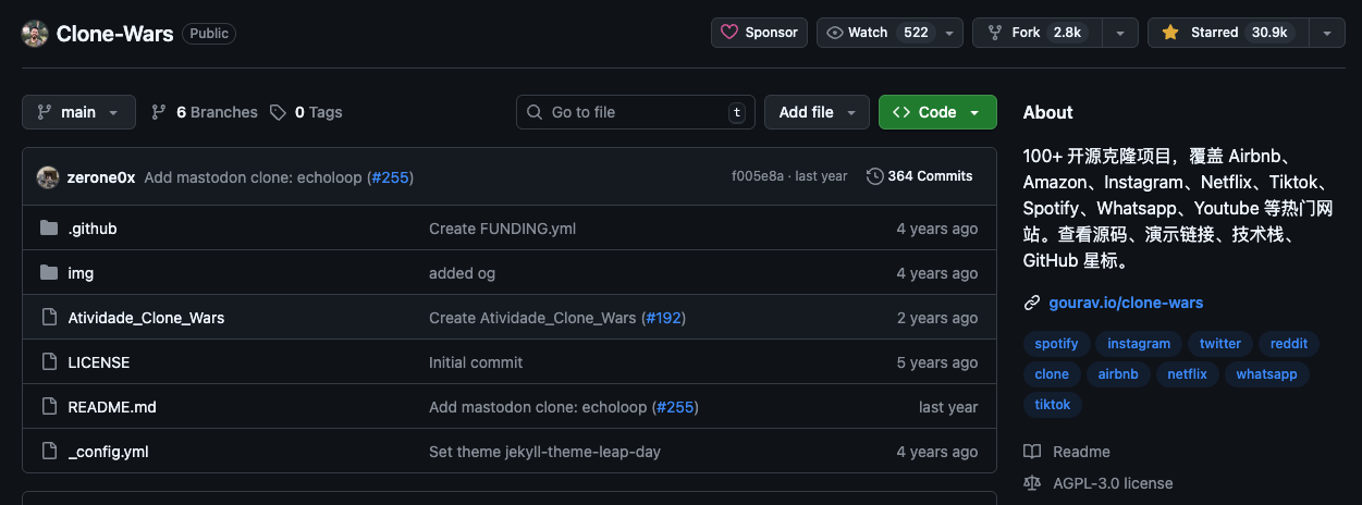 图片[15]-100+ 热门网站克隆版：这个 3 万星的 GitHub 项目顶啊。-AI Express News