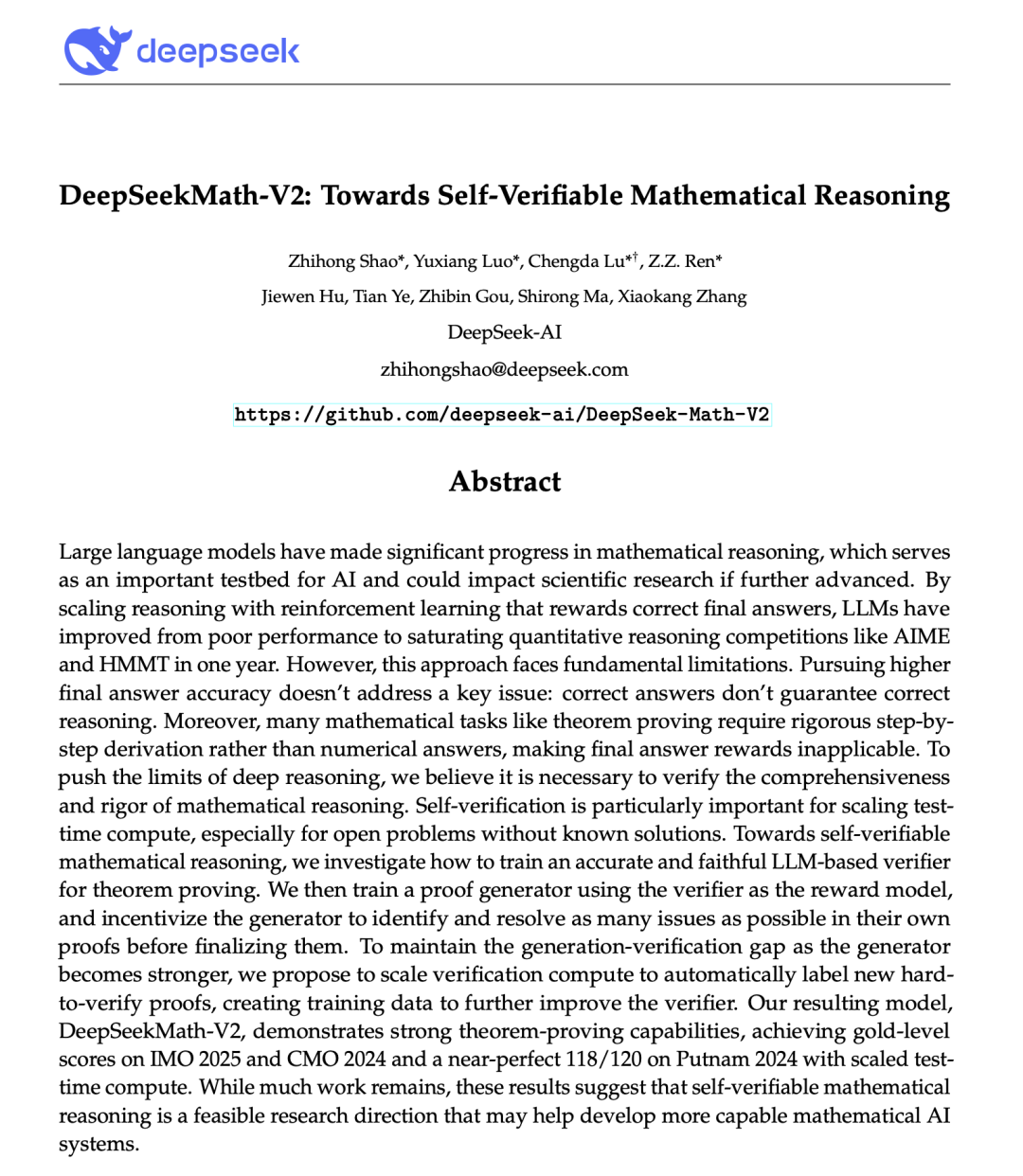 图片[2]-DeepSeek再扔核弹：当AI学会『自查作业』，人类天才的最后堡垒正在崩塌-AI Express News