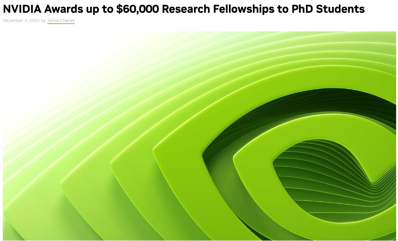 图片[2]-英伟达2026奖学金，8位华人博士统治榜单！人均6万美金-AI Express News