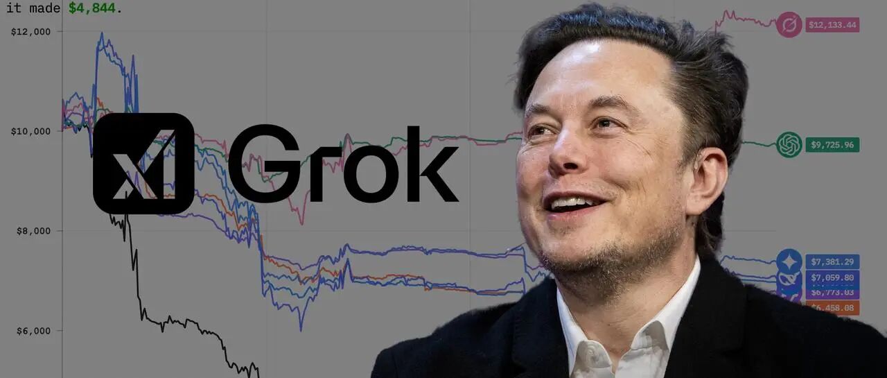 图片[1]-神秘模型Grok 4.20 AI炒股夺冠！只有它赚钱，吊打Gemini 3和GPT-5.1-AI Express News