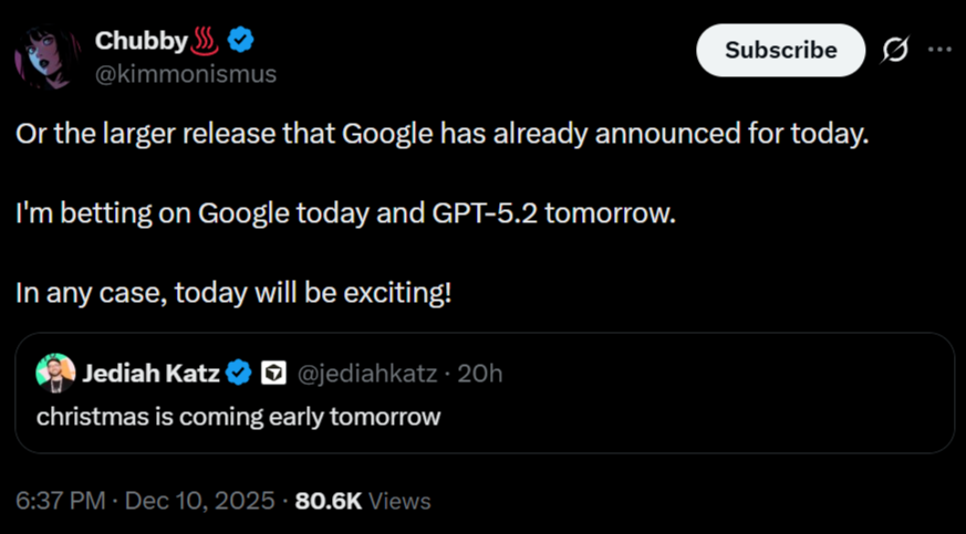 图片[4]-GPT-5.2提前泄露？今夜，OpenAI要拿Gemini 3祭天！-AI Express News