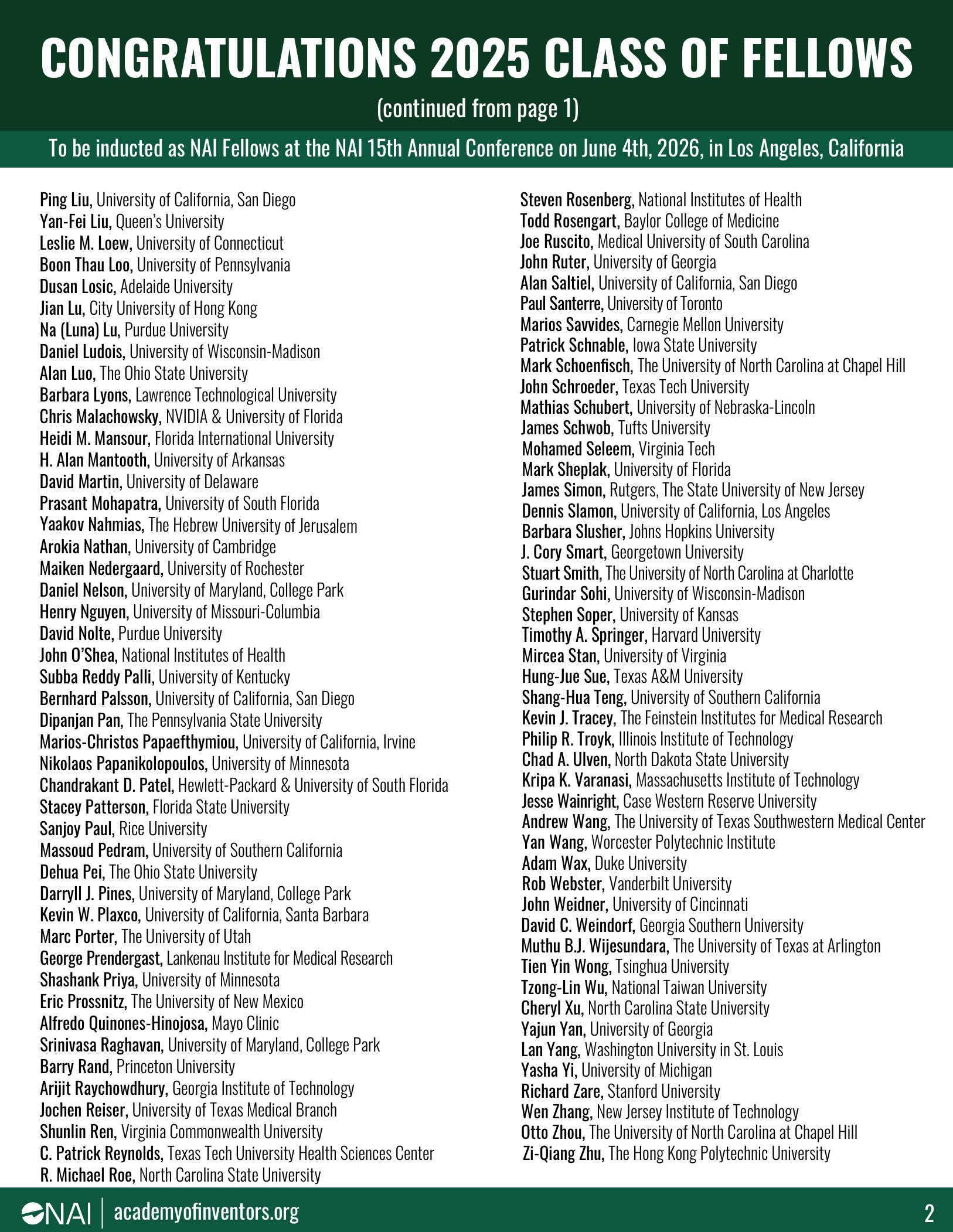 图片[5]-美国国家发明家科学院2025院士公布！每5人就有1个华人-AI Express News