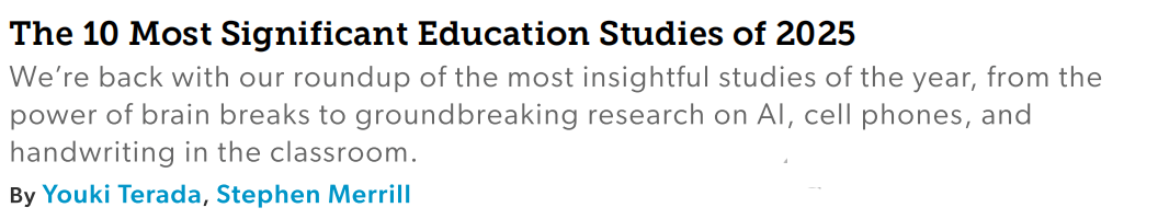 图片[1]-2025年的“十大最重要教育研究”带来的启示-AI Express News
