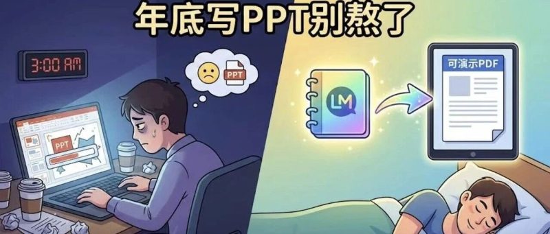 年底写PPT别熬了：NotebookLM 直接把资料变成“可演示PDF”-AI Express News