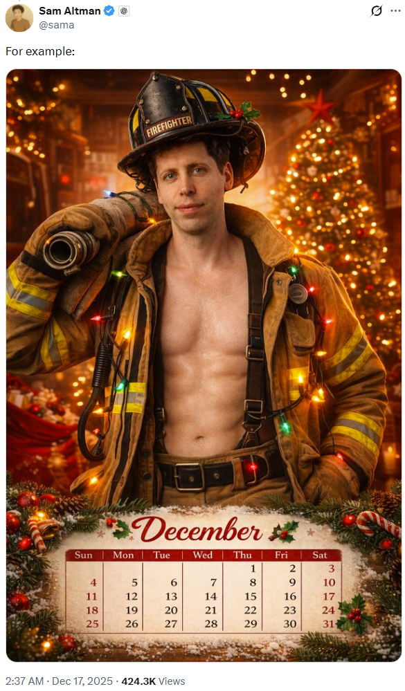 图片[2]-刚刚，OpenAI推出全新ChatGPT Images，奥特曼亮出腹肌搞宣传-AI Express News