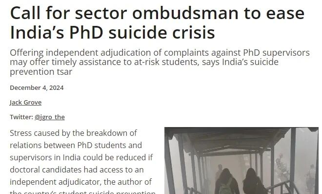 图片[2]-1年内11名博士生自杀，顶尖高校陷博士生自杀危机，疑因要求学生每学期发1篇SCI-AI Express News