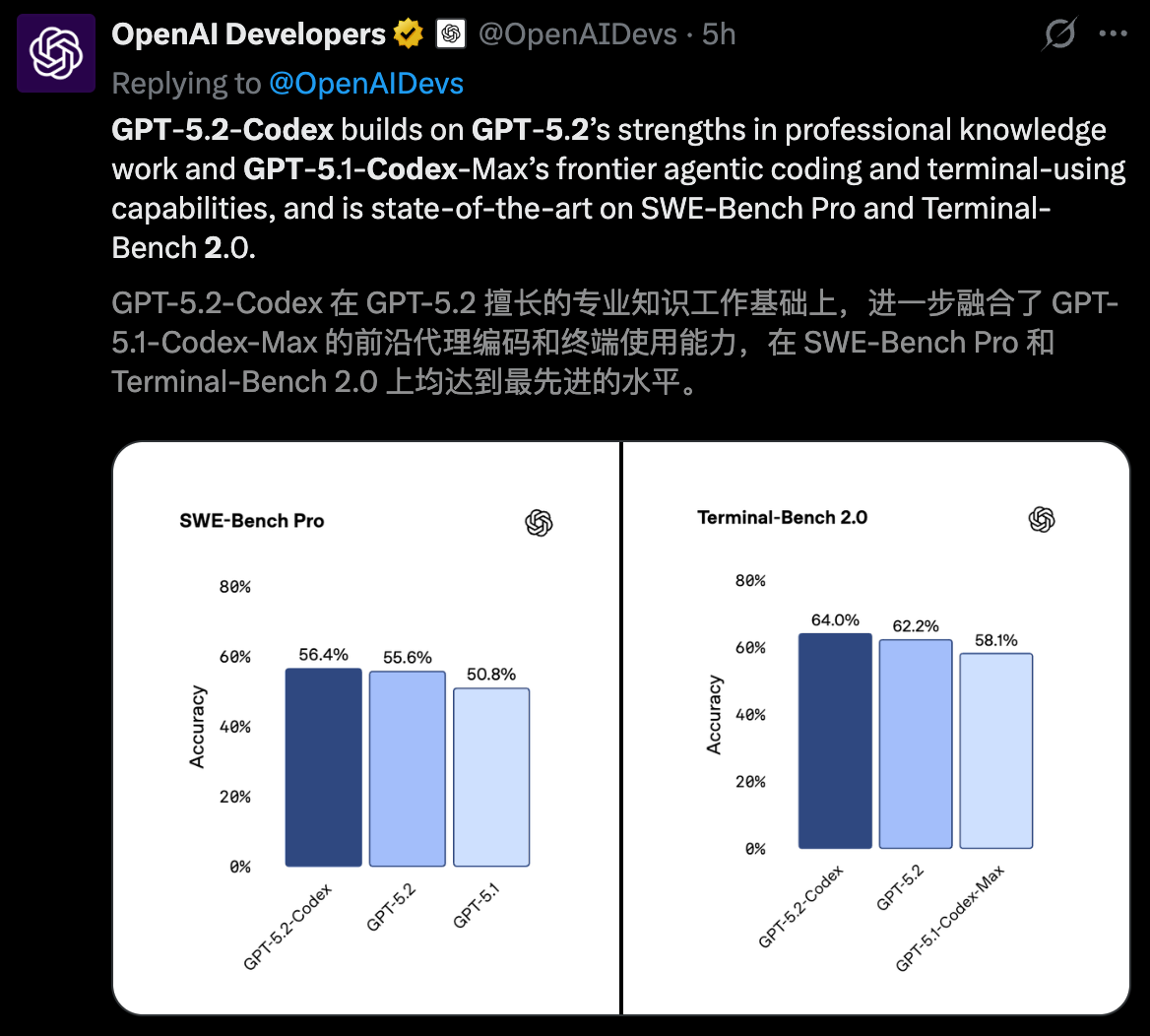 图片[7]-太狠了！奥特曼亲手「干掉」GPT-5.2，OpenAI祭出最强编程AI-AI Express News