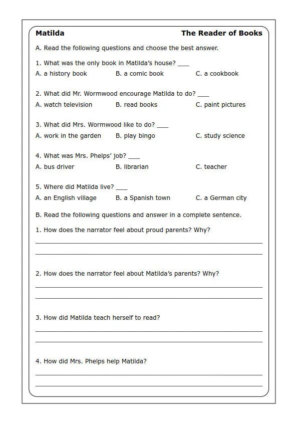 图片[2]-罗尔德名作《玛蒂尔达》英语阅读练习纸，这样精读胜读100本书！-AI Express News