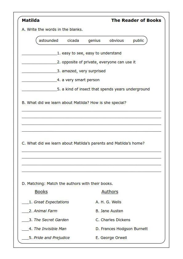 图片[3]-罗尔德名作《玛蒂尔达》英语阅读练习纸，这样精读胜读100本书！-AI Express News