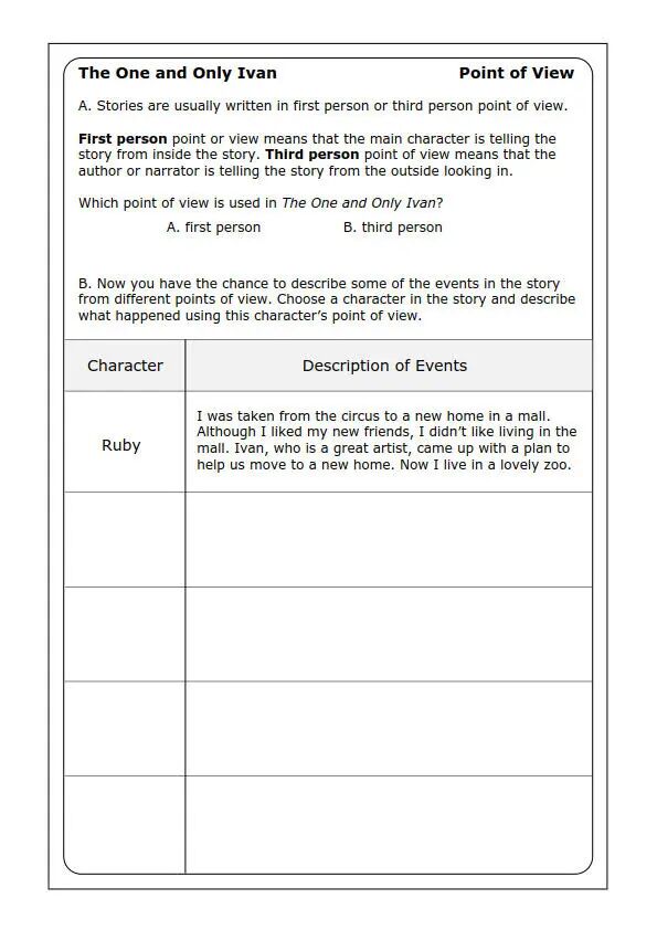 图片[6]-纽伯瑞金奖作品 《独一无二的伊凡》英文版精读练习纸，阅读力轻松刷出来！-AI Express News
