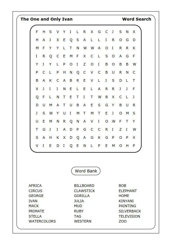 图片[9]-纽伯瑞金奖作品 《独一无二的伊凡》英文版精读练习纸，阅读力轻松刷出来！-AI Express News