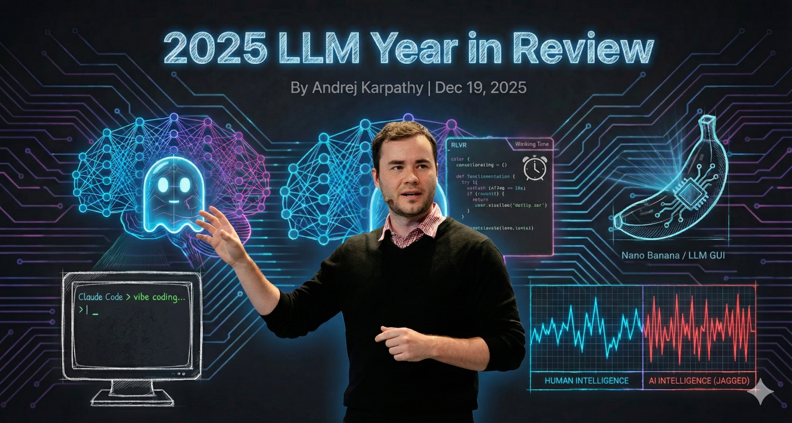 图片[1]-AI 大神 Karpathy 2025 年度总结刷屏：AI 既是天才也是智障，这 6 个转折最关键-AI Express News