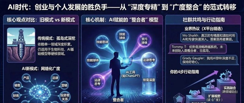AI时代，创业者如何脱颖而出？马克·安德森的洞见：掌握6-8项技能，成为多面手！-AI Express News