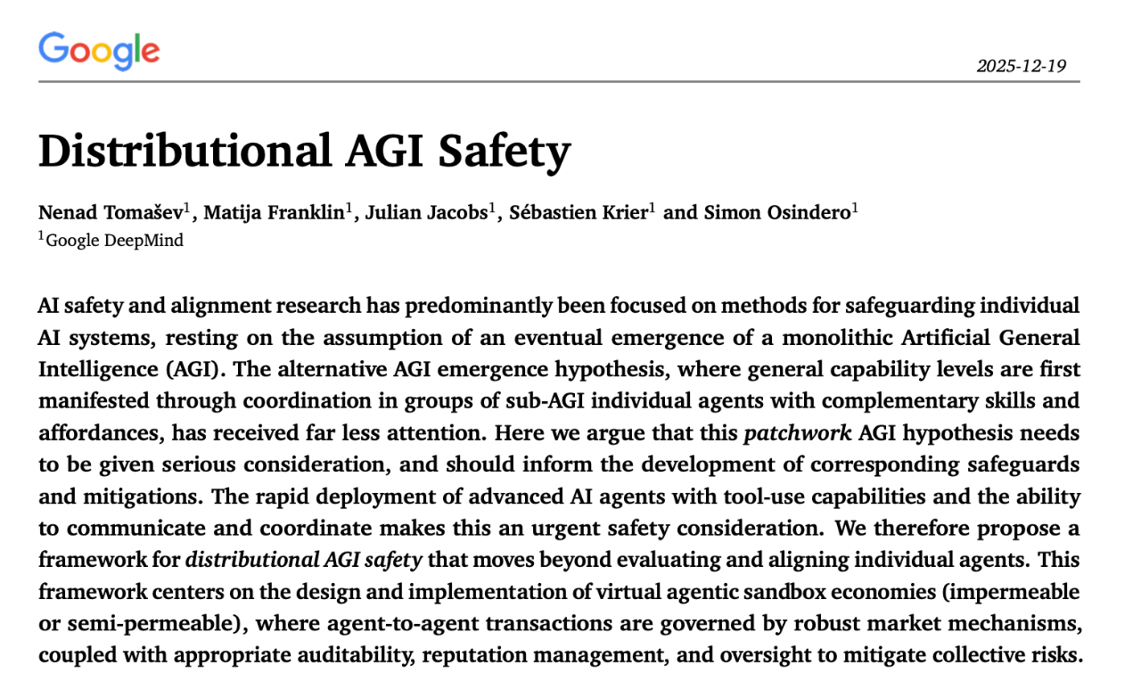 图片[2]-谷歌DeepMind：AGI不必是巨型模型，拼凑型AI群或率先涌现，管理大规模Agent迫在眉睫-AI Express News