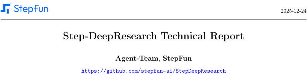 图片[1]-阶跃星辰深度研究32B媲美Gemini深度研究能力，成本不到1/10-AI Express News