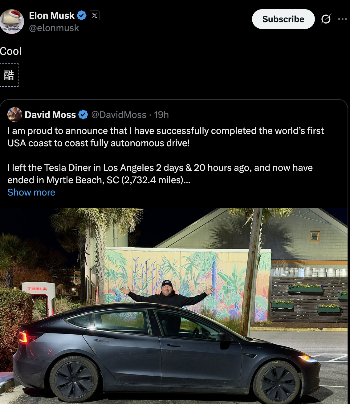 图片[8]-马斯克10年梦成真！特斯拉全球首次自动驾驶横穿美国，人类0接管-AI Express News