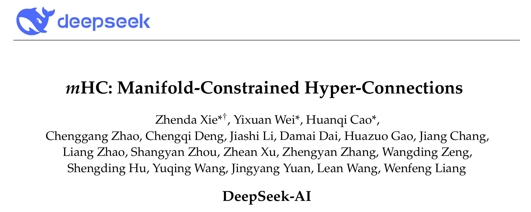 图片[1]-刚刚，梁文锋署名，DeepSeek元旦新论文发布！-AI Express News