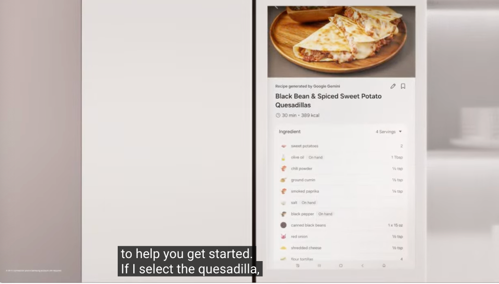 图片[12]-8亿部Gemini设备在路上！三星AI“全家桶”来了：冰箱AI管吃喝，电视AI教你做饭-AI Express News