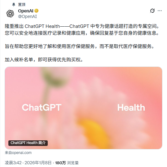 图片[1]-重磅！ChatGPT推出“健康”模式：你的私人健康数据，终于有了AI大脑-AI Express News