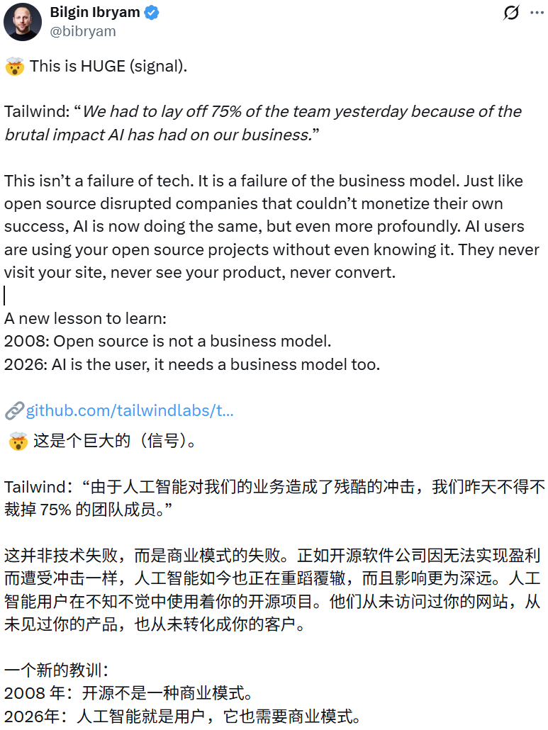 图片[8]-因为AI编程，Tailwind CSS差点死了-AI Express News