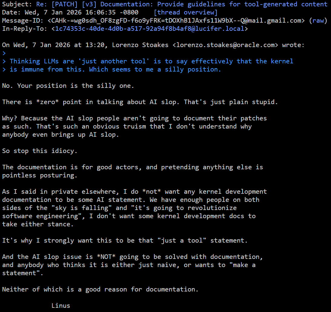 图片[14]-真香！刚骂完AI，Linux之父的首个Vibe Coding项目上线-AI Express News