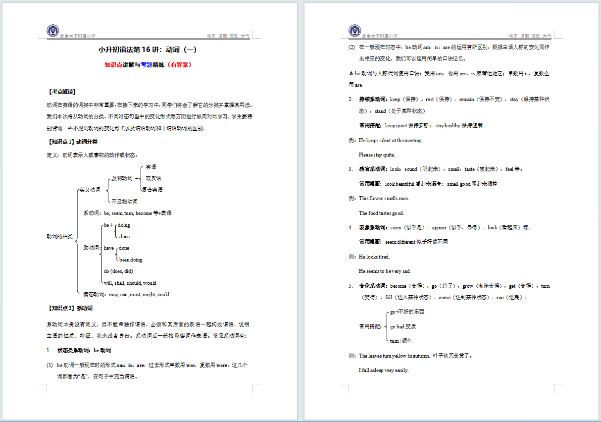 图片[4]-北大附小内部资源！小升初英语语法专题21讲，讲解练习答案全了！-AI Express News