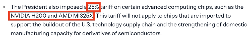图片[3]-抽成25%！美国批准AI芯片对华供应，点名H200、MI325X-AI Express News