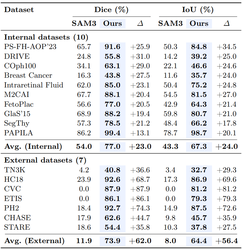 图片[7]-告别「手动画框」！Medical SAM3：首个真正「纯文本提示」驱动的医学全能分割模型-AI Express News