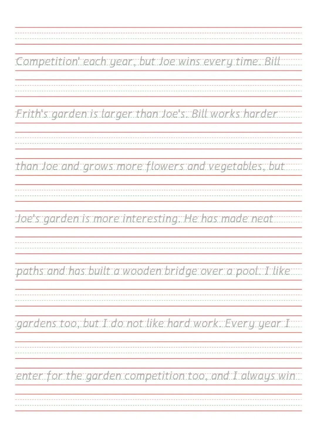 图片[12]-新概念英语单词课文同步字帖，阅卷老师最喜欢的衡水体~-AI Express News