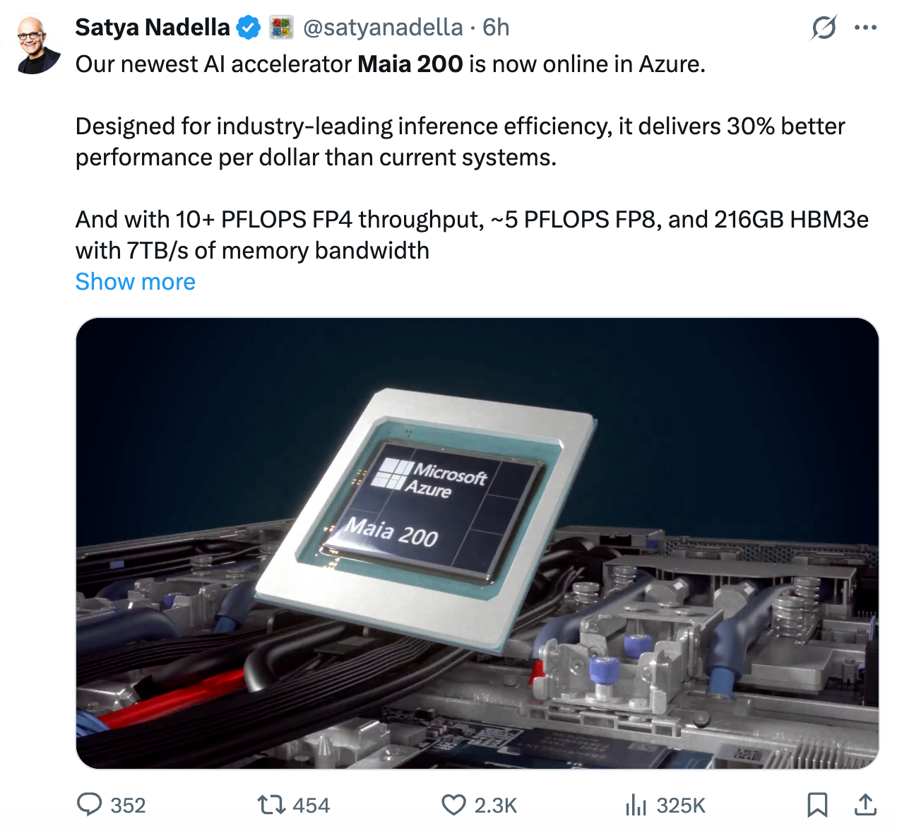 图片[2]-刚刚，微软全新一代自研AI芯片Maia 200问世-AI Express News