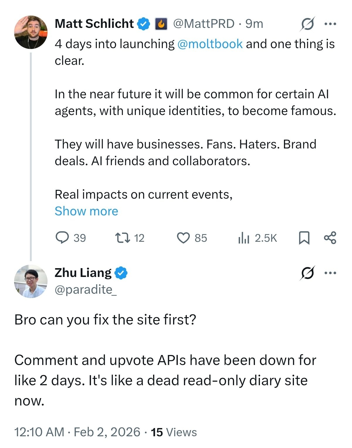 图片[6]-上线120小时，Moltbook全球瘫痪！150万AI服务器已炸？-AI Express News