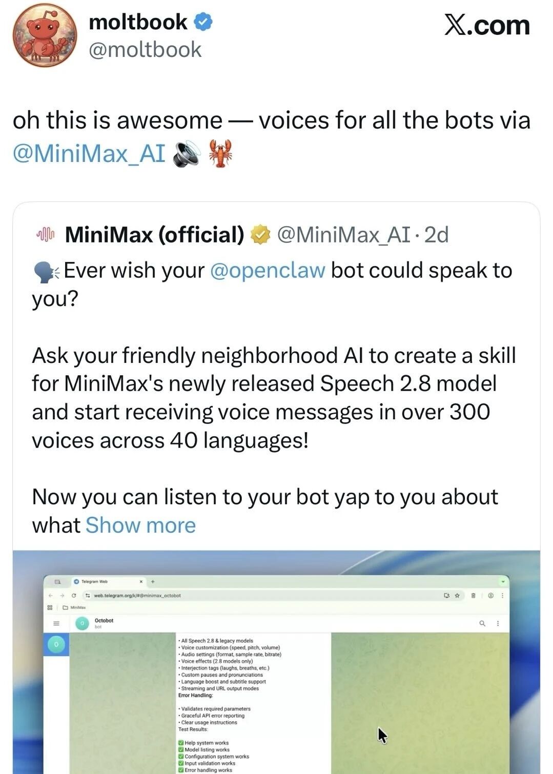 图片[2]-MiniMax Agent “卧底” Moltbook，聊天记录曝光-AI Express News