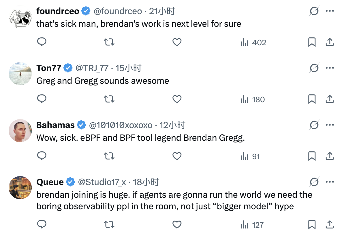 图片[5]-教科书《性能之巅》作者入职OpenAI！迷弟总裁亲自欢迎-AI Express News