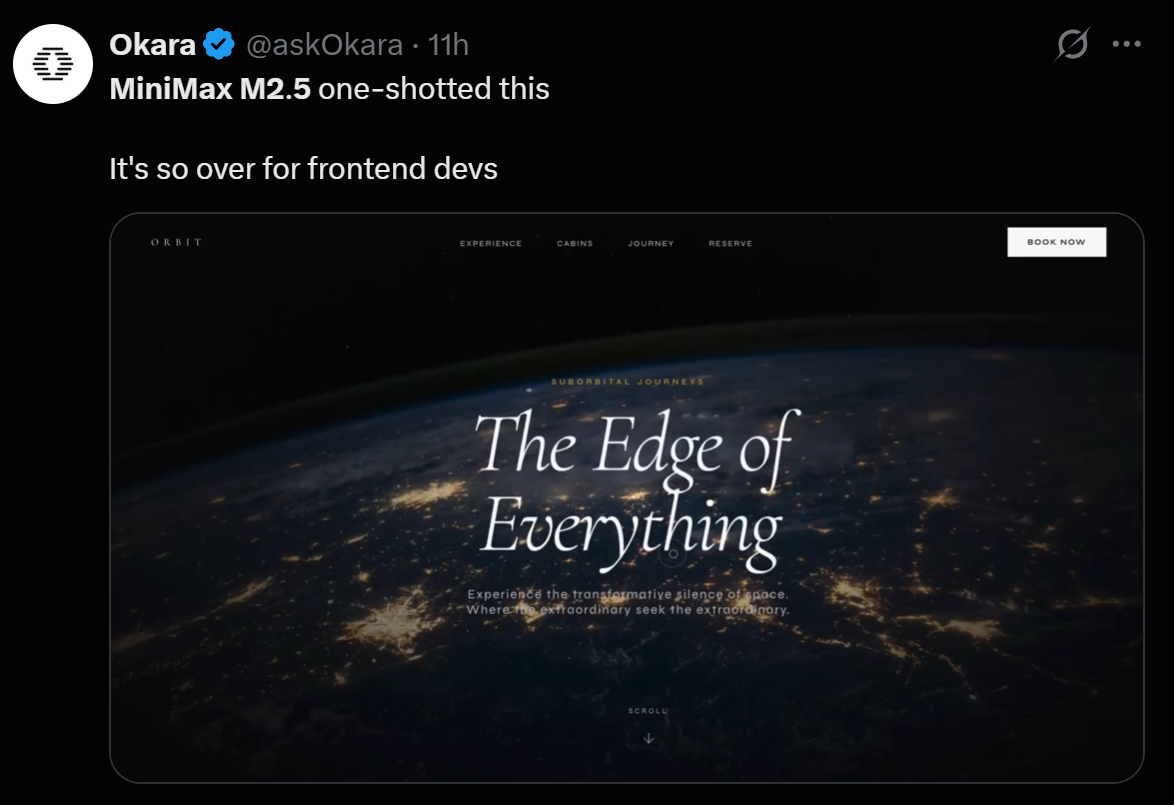 图片[9]-一夜暴涨至2100亿！开源新王MiniMax M2.5，革了Opus 4.6的命-AI Express News