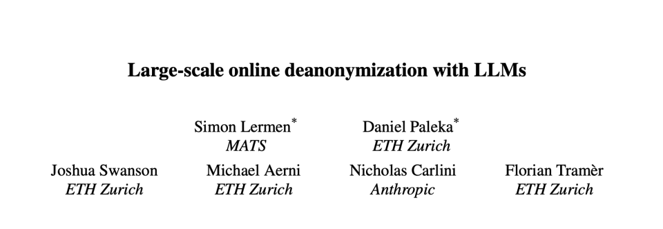 图片[3]-Anthropic最新论文：互联网匿名，在AI时代终结｜Hao好聊论文-AI Express News