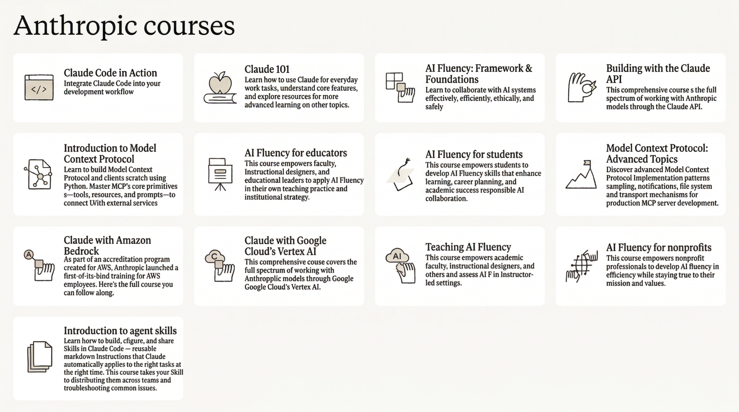图片[2]-Anthropic杀疯了！全套AI大师课免费上线:涵盖Claude code实战，Agent skill入门等热点内容-AI Express News