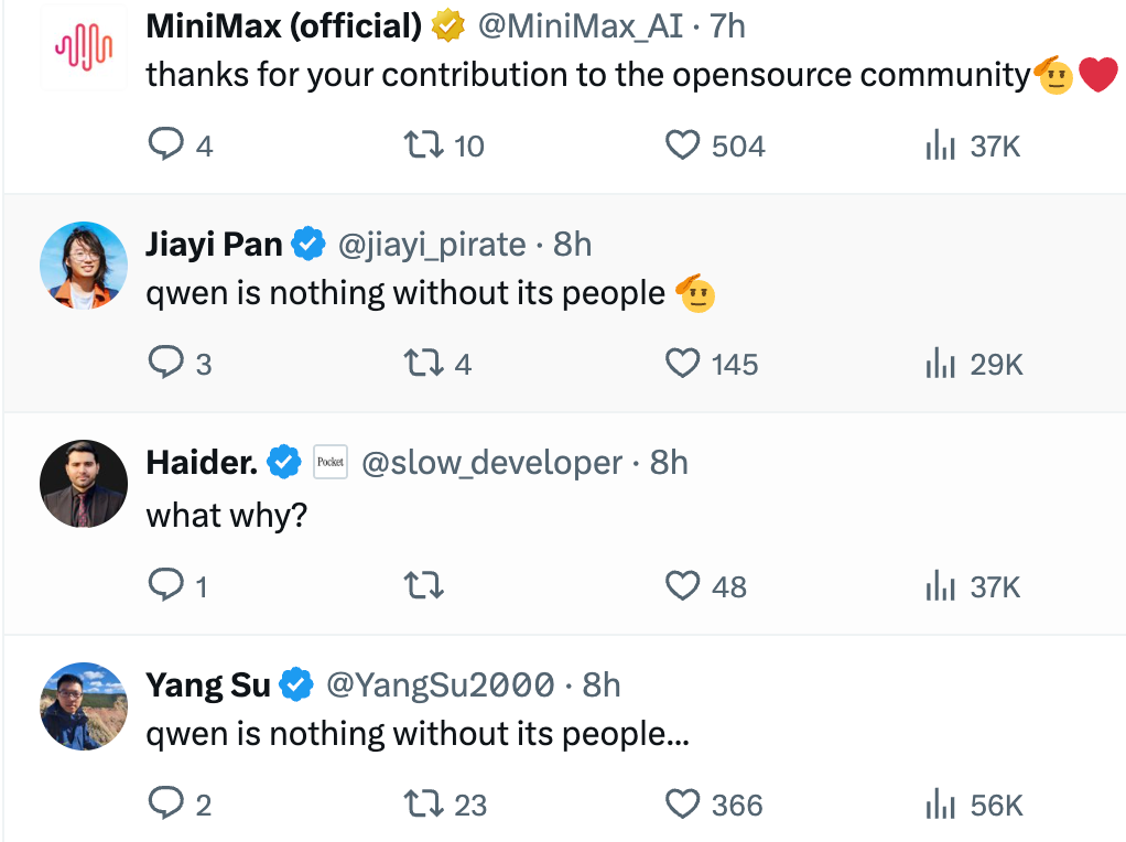 图片[5]-阿里千问负责人林俊旸突然离职，AI圈刷屏：Qwen 开源时代要变了吗？-AI Express News