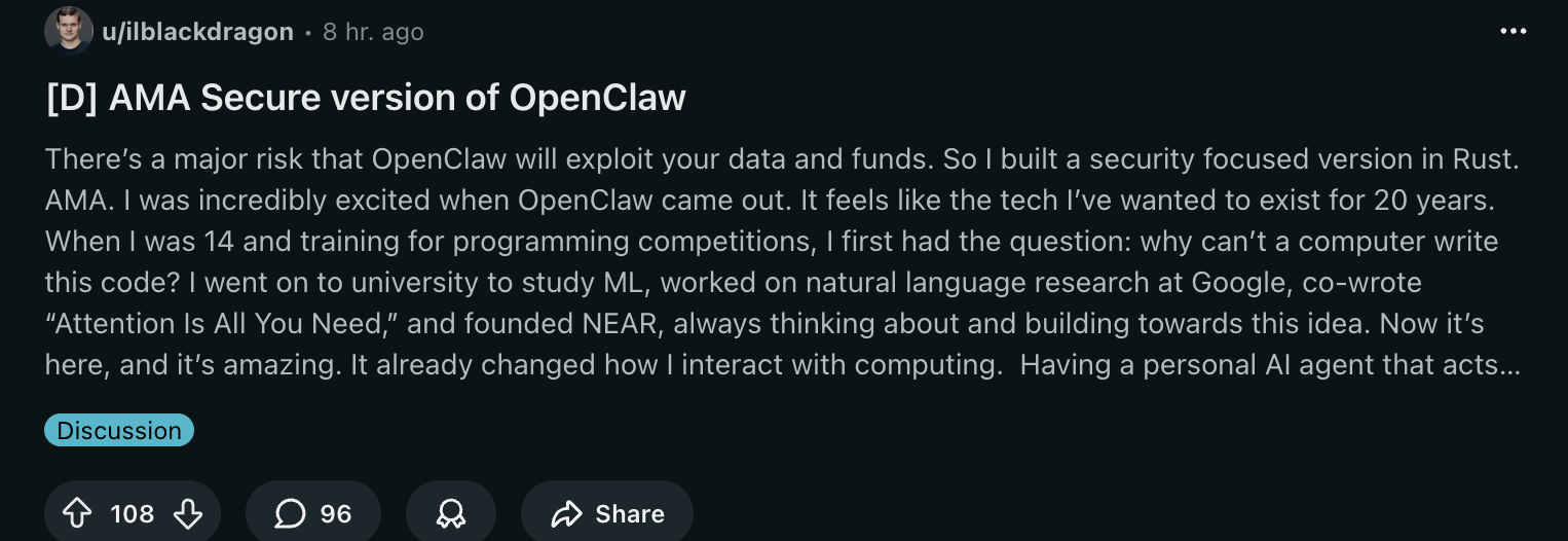 图片[2]-Transformer论文作者重造龙虾，Rust搓出钢铁版，告别OpenClaw裸奔漏洞-AI Express News