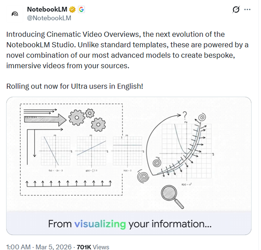 图片[1]-谷歌NotebookLM深夜大更新！直接把PPT变成电影，效果太炸裂-AI Express News