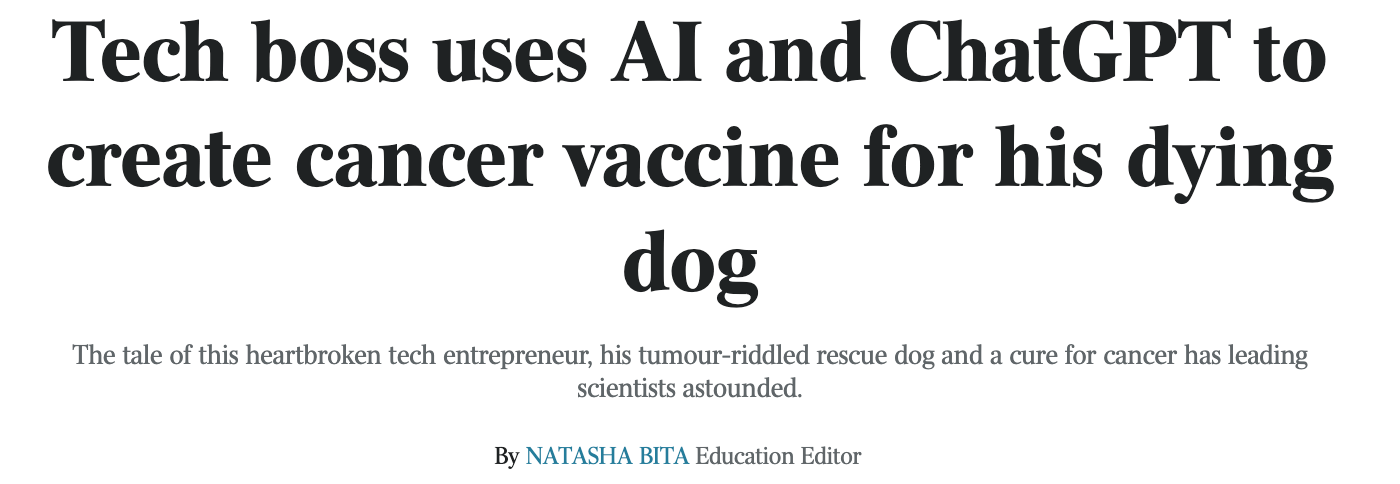 图片[11]-澳洲大神用ChatGPT手搓疫苗抢命，救活癌症晚期爱犬！OpenAI总裁爆赞-AI Express News