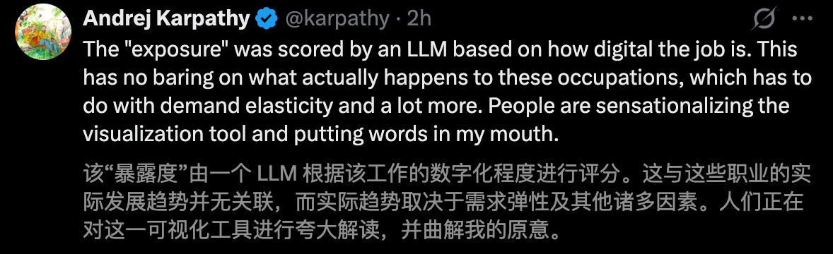 图片[38]-刚刚，Karpathy紧急删库！AI职业末日图爆火，6000万白领岗危了-AI Express News