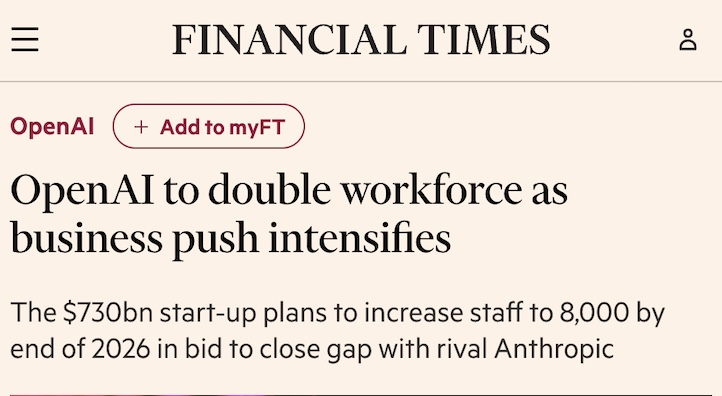 图片[3]-OpenAI帝国濒临崩盘，奥特曼急招3500人反击！Claude抢走70%新单-AI Express News